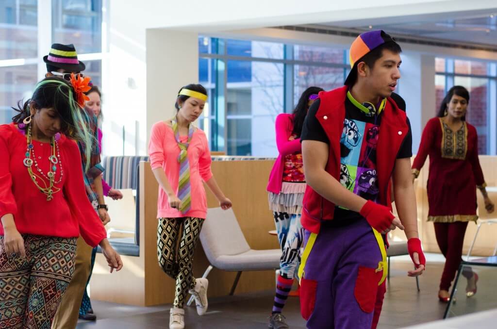 Choreographer Harvey Abaya training his dancers